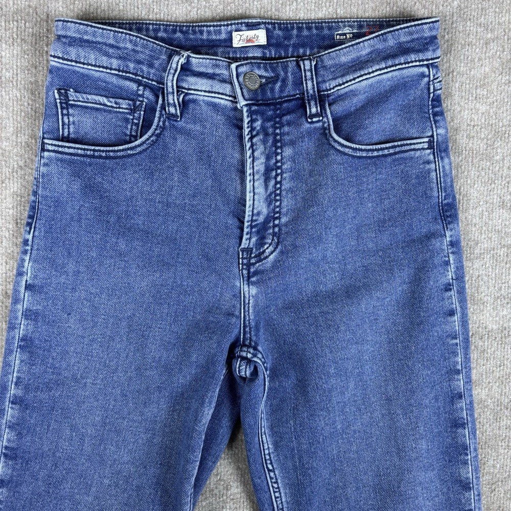 Faherty Women's Jeans Size 27 Blue High Rise Straight Leg Stretch Denim 28.5"